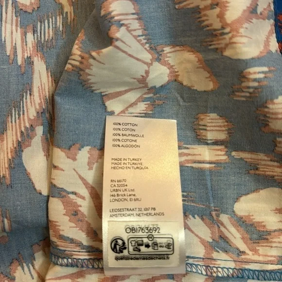 🍁SALE🍁MAEVE Anthropologie Printed Flutter-Sleeve Babydoll Floral Midi Dress XS - Picture 5 of 7